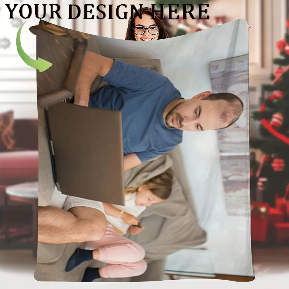 1 Piece of Customizable Photo Blanket, Making It a Unique Gift Choice That Can Be Used for Holidays and Anniversaries