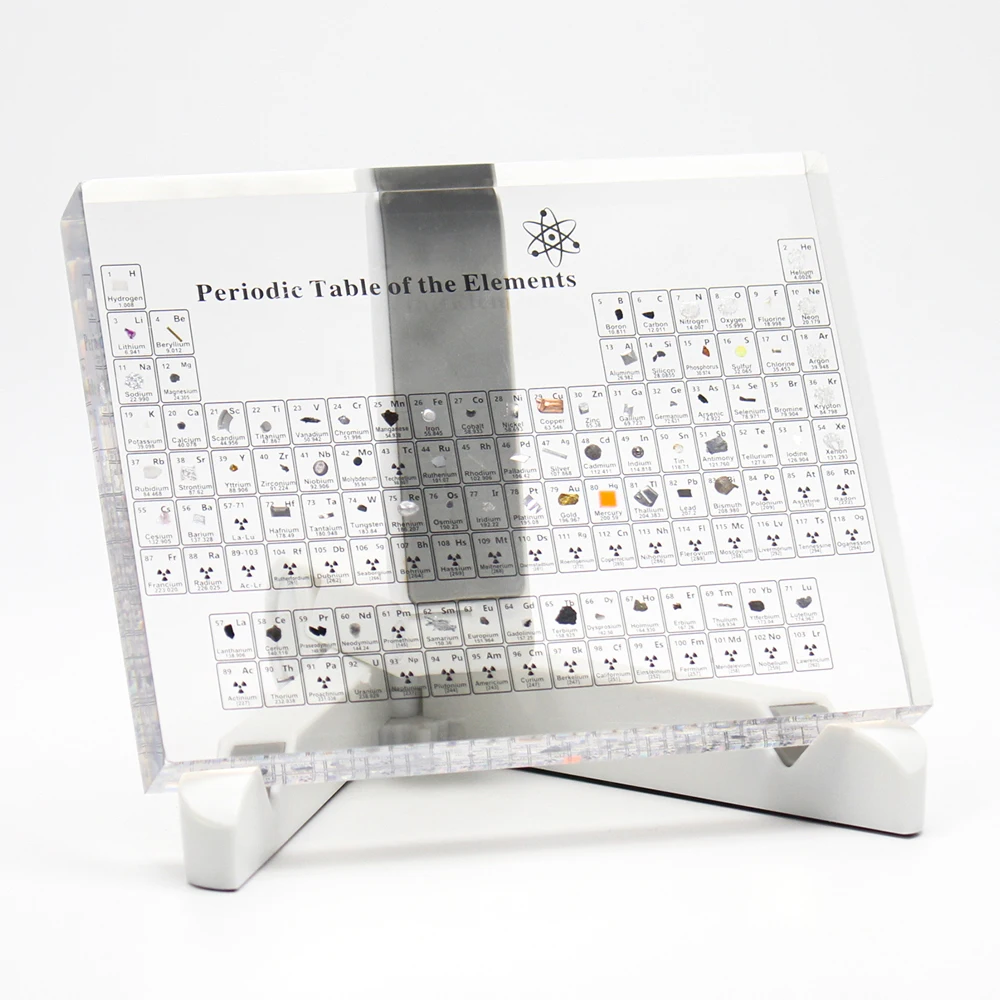 The authentic periodic table with 83 elements, a chemical gift for decorating adult teachers