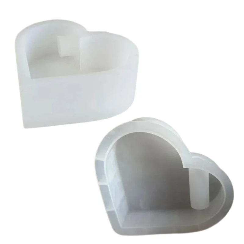 Mold Heart Holder Silicone Mould Candlestick Molds Plaster Gypsum Office Decorations Moulds R3MC