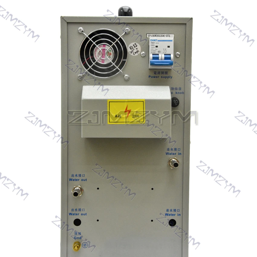 เครื่องทําความร้อนแบบเหนี่ยวนํา 15KW เครื่องทําความร้อนแบบเหนี่ยวนําเตาหลอมโลหะการเชื่อมความถี่สูงอุปกรณ์ดับโลหะ