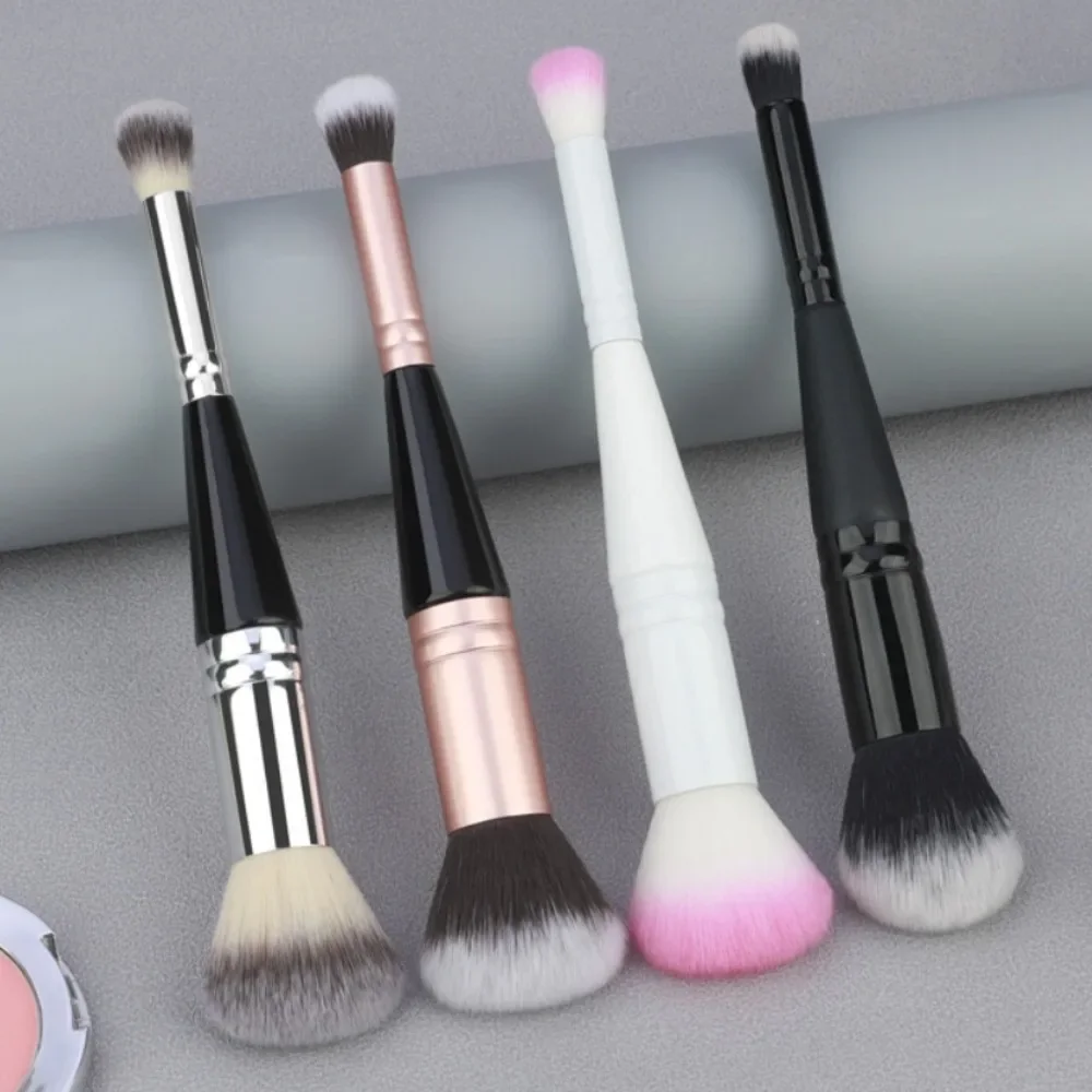 1pc Doppel Kopf Make-Up Pinsel Schönheit Werkzeuge Schatten Highlighter Powder Foundation Concealer Erröten Gesichts Pinsel Brochas Maquillaje