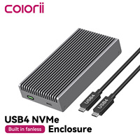 40Gbps USB4 M.2 NVMe SSD Enclosure Thunderbolt USB-C SSD Case Compatible with Thunderbolt 4/3 USB 3.2/3.1/3.0 B+M M-Key SSD Case