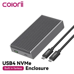 40Gbps USB4 M.2 NVMe SSD Enclosure Thunderbolt USB-C SSD Case Compatible with Thunderbolt 4/3 USB 3.2/3.1/3.0 B+M M-Key SSD Case