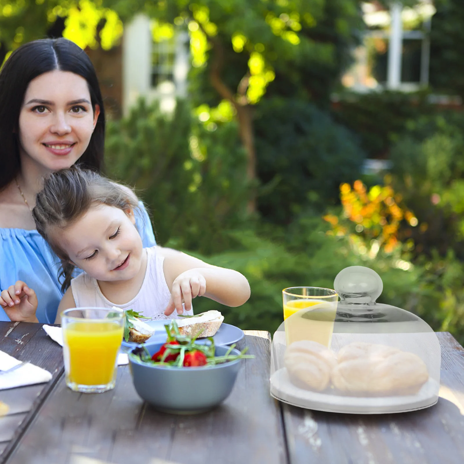 

16Cm Transparent Glass Microwave Lid Vented Splash Guard for Food Microwave Plate Cover Heating Dome Easy Rinse Design
