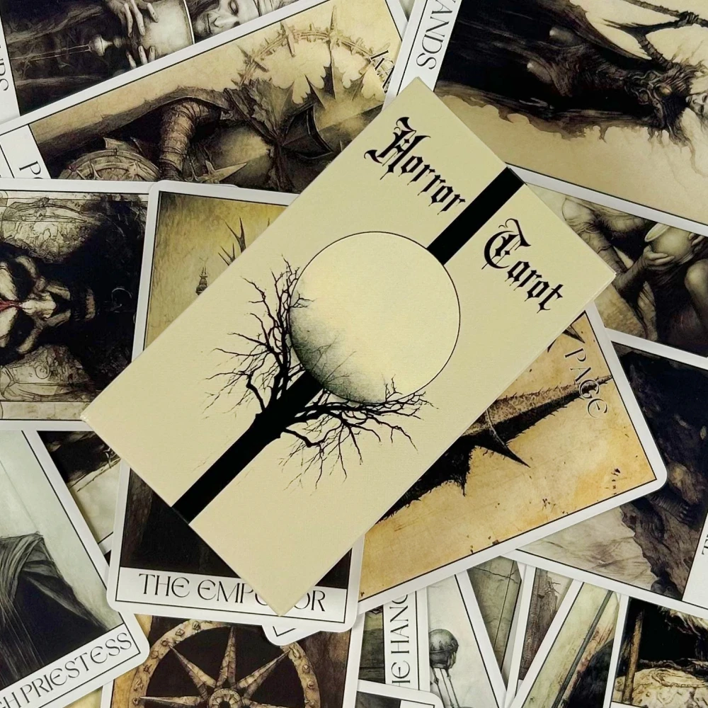 Gotisches Tarot-Deck im Horror-Stil, 78 Rider-Karten, 10,3*6cm. Starten Sie auf eine gruselige Reise mit unserem gotischen Horror-Tarot-Kartendeck. – Detail 4