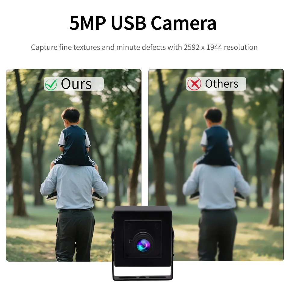 5MP USB Camera Module OV5640 Sensor M12 1080P Full HD, UVC Compatible for Windows Linux Android, Raspberry Pi Industrial-ELP