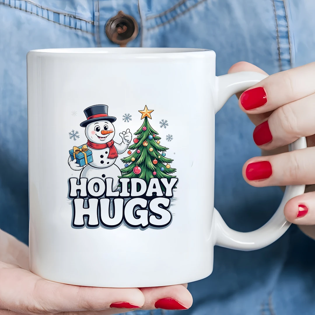 

11oz cartoon Santa Claus snowman mug kids' family office cold & hot beverage cup Christmas gift selection