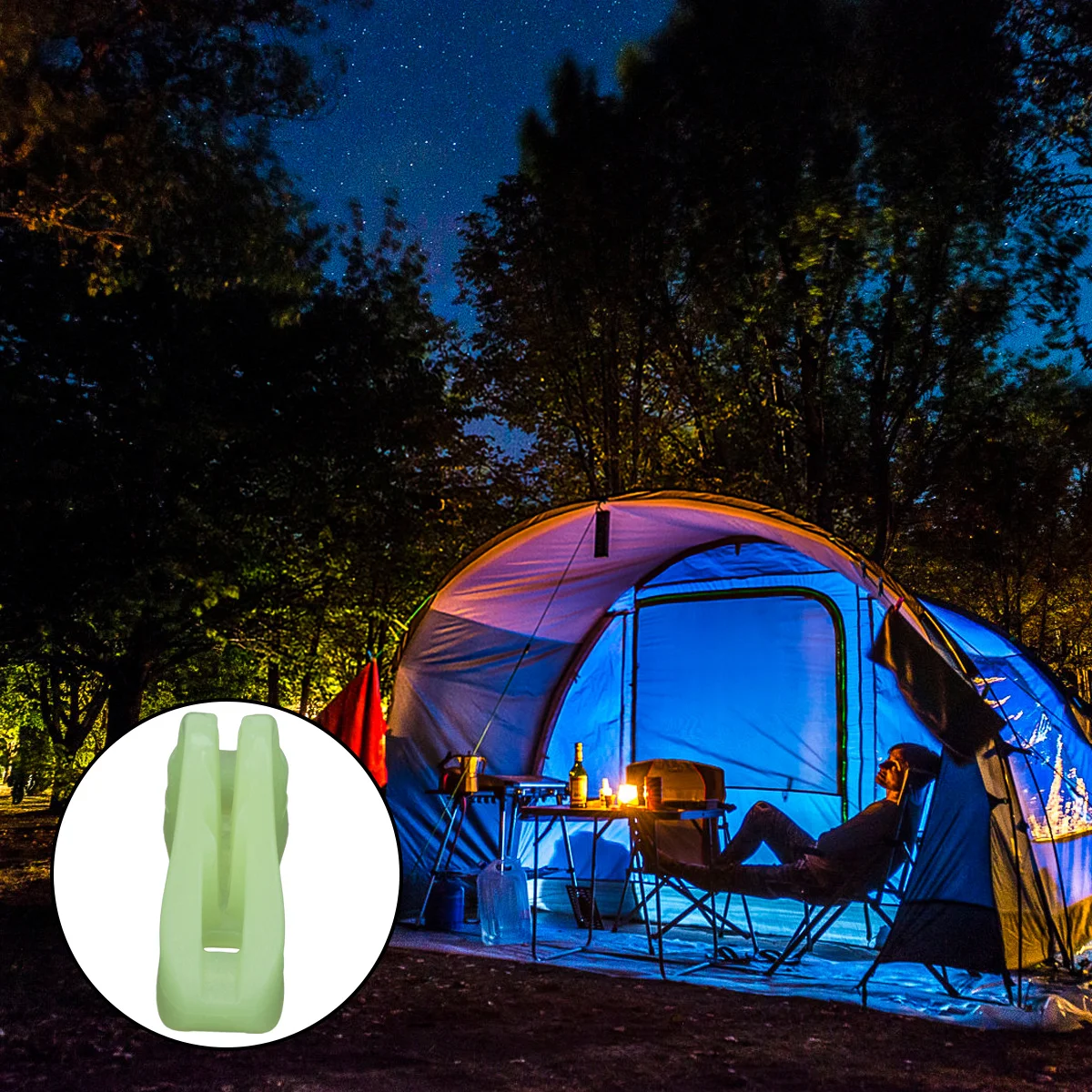 

20Pcs Lightweight Triangle Rope Buckle Portable Tent Rope Buckle Camping Supplies Night Glow Outdoor Tool