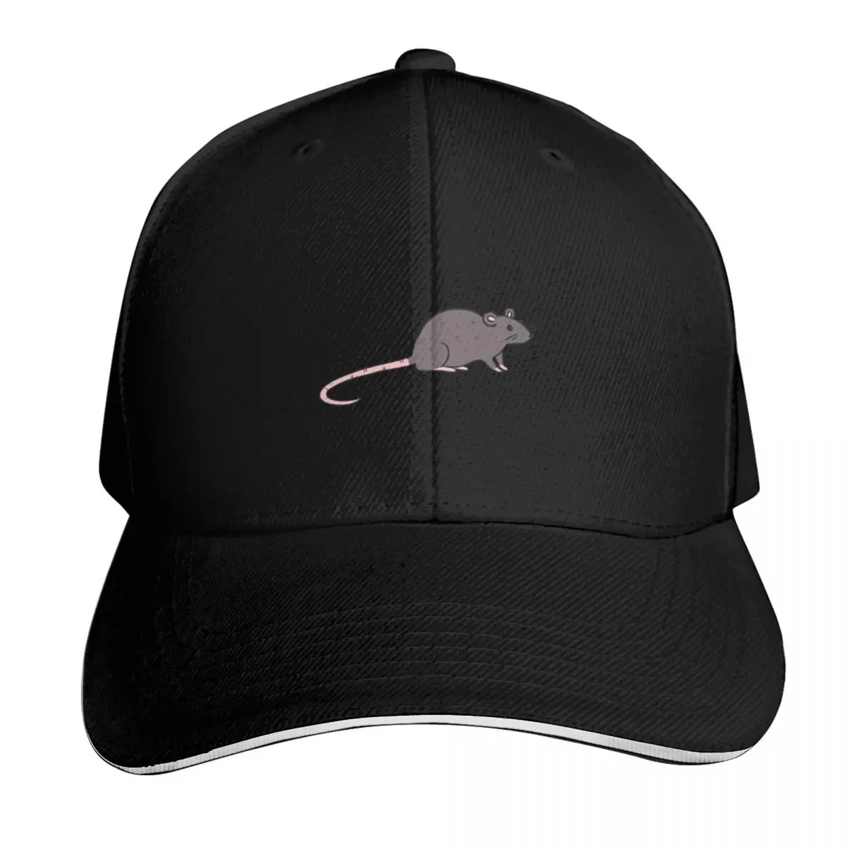 Cute grey rat illustration Baseball Cap Lightweight Packable Gift for Him Her Casual Daily Wear