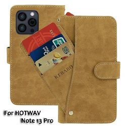 Vintage Leather Wallet HOTWAV Note 13 Pro Case 6.6