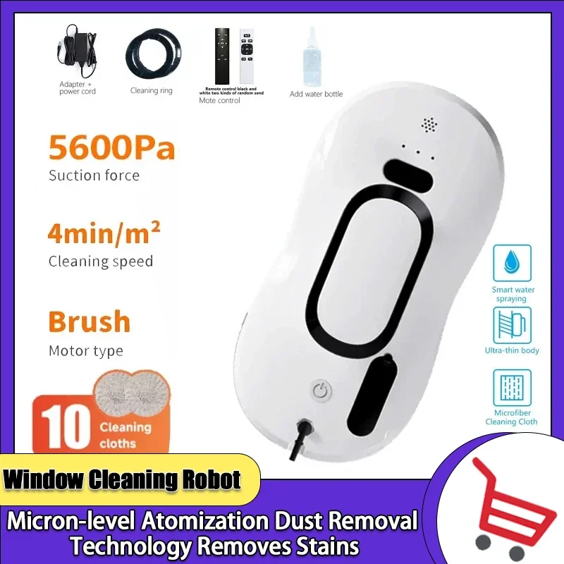 

Upgraded Intelligent Window Cleaning Robot Water Spraying Function Electric Glass Window Cleaner With Remote Control For Home