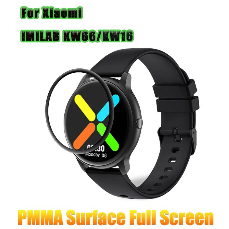 PMMA Edge Protective Film for IMILAB KW66 Smart Watch Screen Protector KW16 Explosion-proof Accessories (Not Glass）