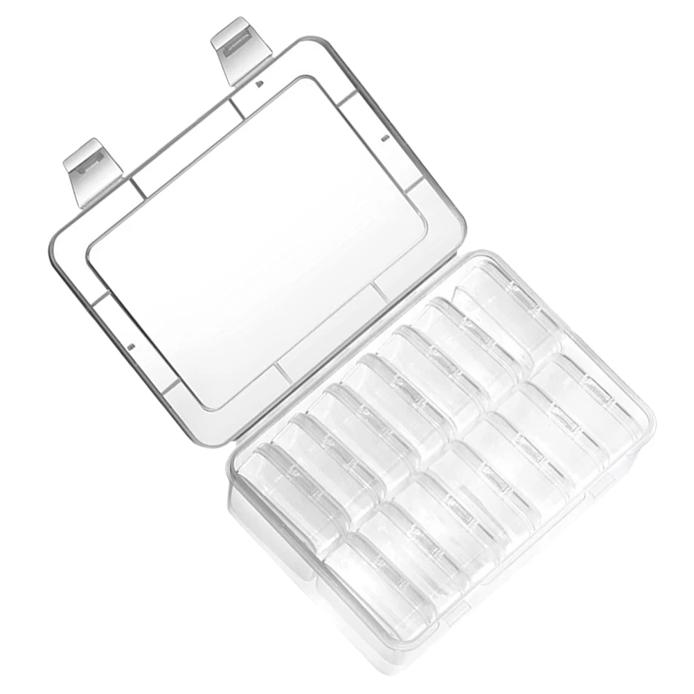 

1 Set Of Transparent Beads Organizer Box Pp Material Dustproof Small Storage Containers With Lids For Jewelries Buttons Hair