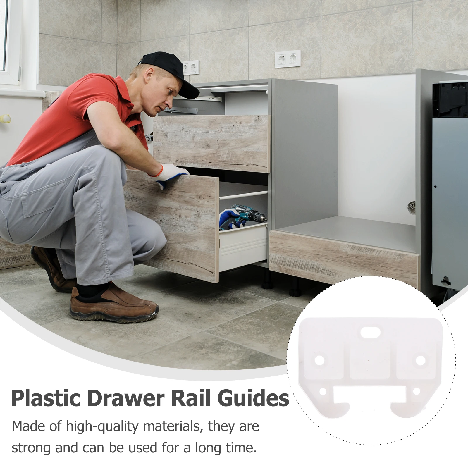 10 pezzi guide per cassetti in plastica chiusure resistenti e durevoli armadio mobili hardware cucina uso stabile lungo tempo semplice