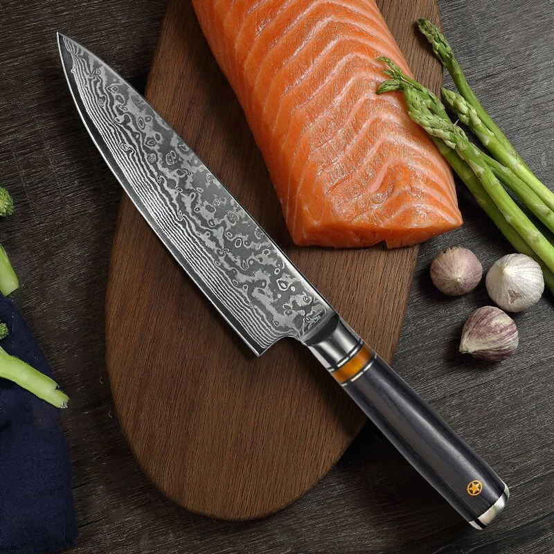 

Chef Knife Wood Handle 67 Layers Damascus Steel Blade Cleaver Meat Slicing Vegetables 10Cr15MoV Kitchen Knives Cooking Tools