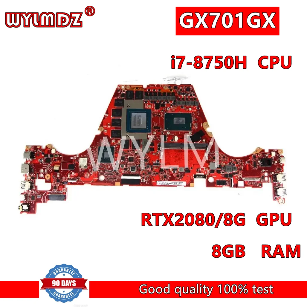 GX701GX i7-8750H CPU 8GB RAM GTX2080/8G GPU  Mainboard For Asus ROG ZEPHYRUS GX701GX GX701G Laptop Motherboard Tested OK