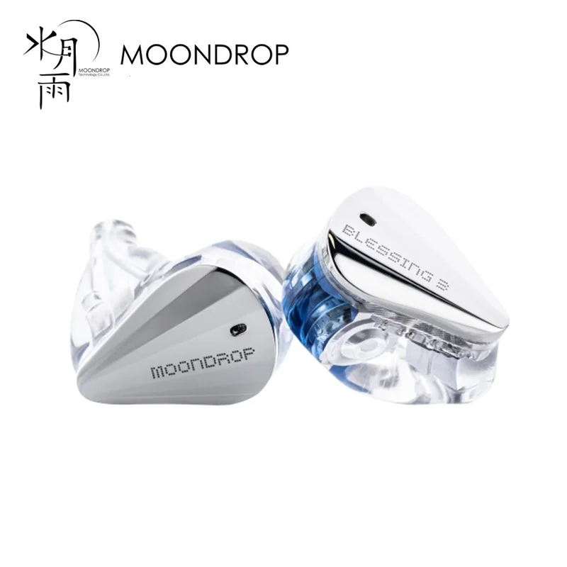 MOONDROP Blessing3 In-Ear Earphones Hi-Res Audio 2DD+4BA Hybrid Triple-range Frequency Division HiFi Monitors 0.78mm Earbuds ﻿