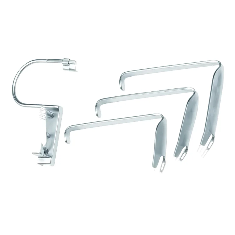 Manual steel dental surgical retractor for oral and cheek openings, Class I instruments for ENT surgery