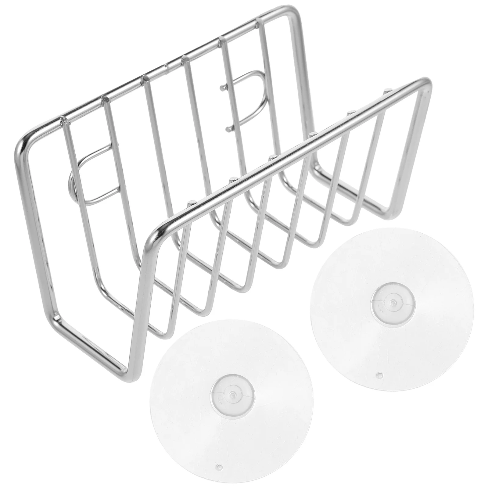 

Sponge Drainer Drying Rack Sink Water Trough Magnetic Trays Kitchen Holder with Suction Cups for