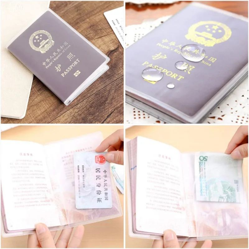

5 Pack Passport Covers, Clear Protective Passport Holder for Women, Credit Card ID Card Wallet for Travel