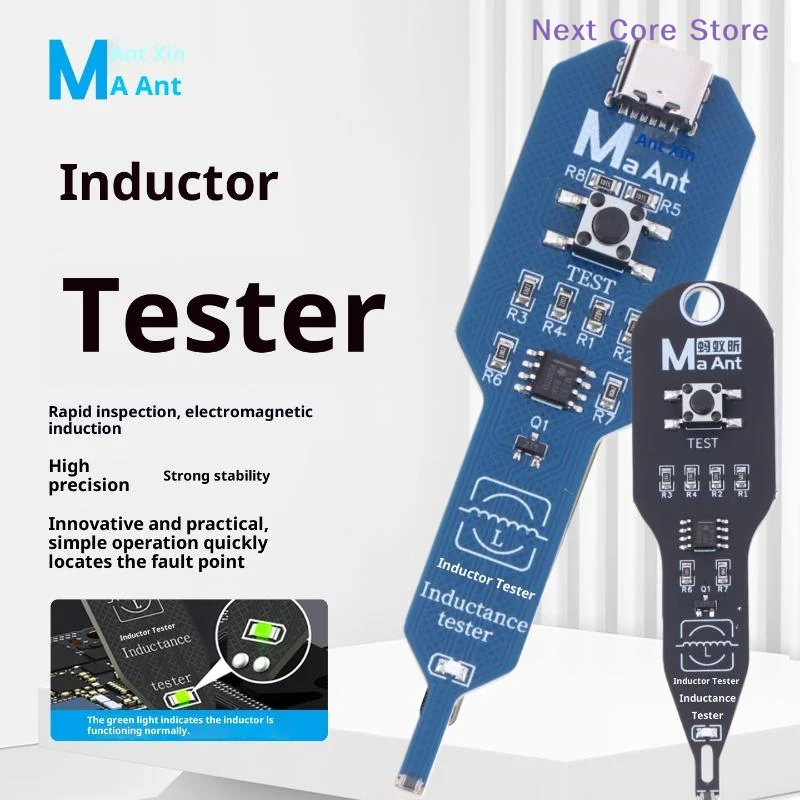 

Инструмент для ремонта индукторов, тестер индуктивности, тестер катушек материнской платы, электромагнитный индукционный тестер для быстрой диагностики неисправностей ПК, 1 шт.