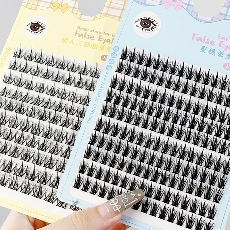 12mm Segmented Beam Individual Natural Lashes Bunch Faux Tufted Eyelash Fine Lash Tip Natural Style Eyelash Extensions