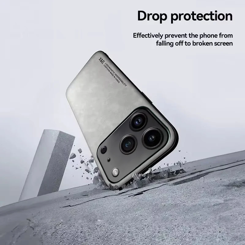 Funda de cuero de lujo para iPhone 17 16 15 14 11 13 12 Pro Max 17 Air 16e 13 Mini, resistente a golpes, compatible con iPhone 15 14 16 Plus 4