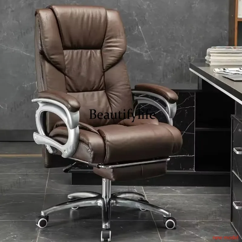 Footrest Luxury Office Chair Elegant Black High Designer Relaxing Gaming Chairs Ergonomic Design Poltrona Office FurnitureF132