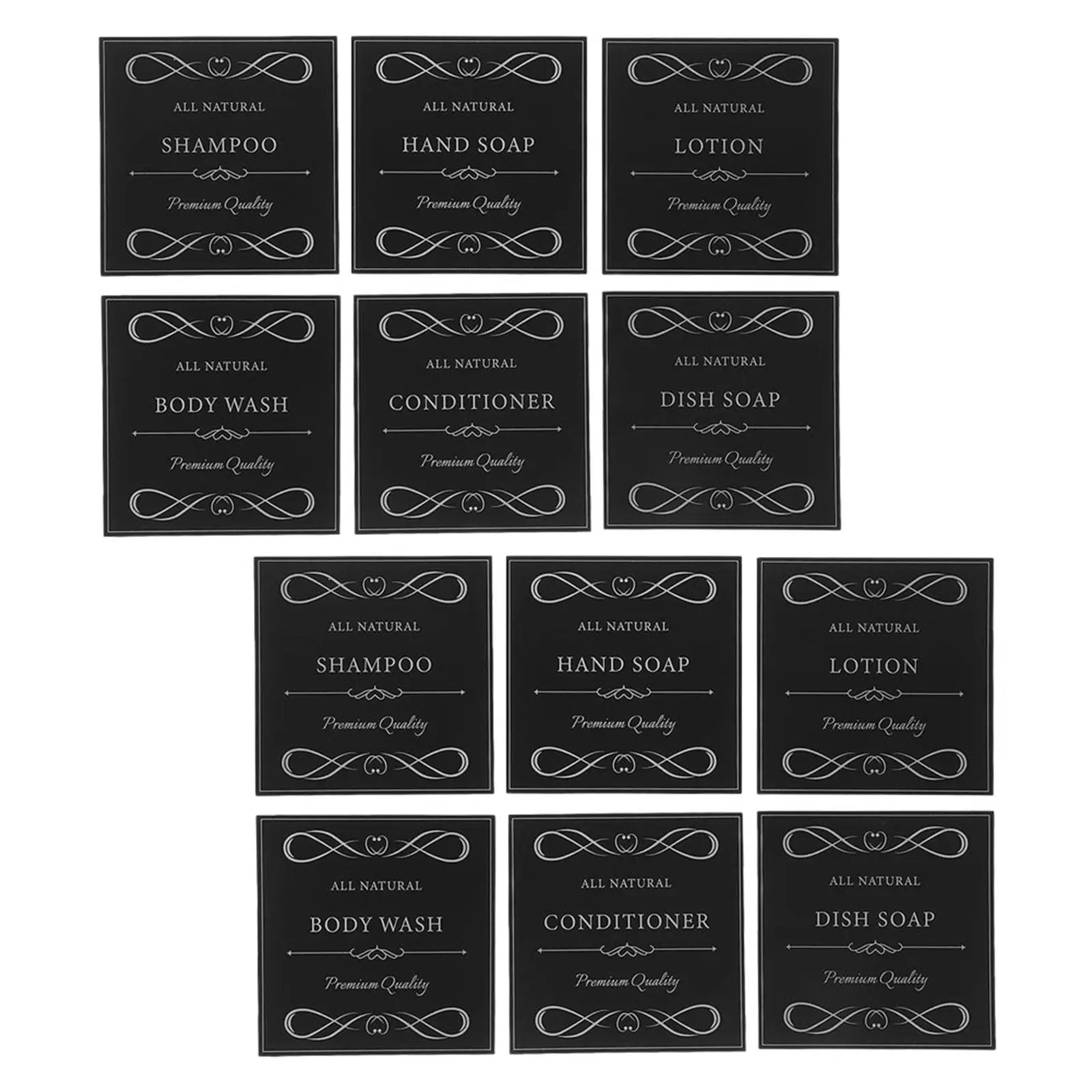 30Pcs Waterproof Labels for Soap and Lotion Bottles - Shampoo Dispenser Stickers 2.95x2.95 Inch Steam Resistant Self Adhesive