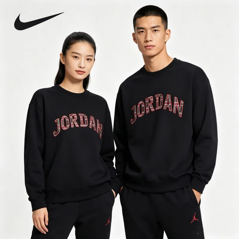 Nike Minimal Swoosh Training Sweatshirt Relaxed Fit All Season Jogging Training Basic TopFV7461-010 1PCS