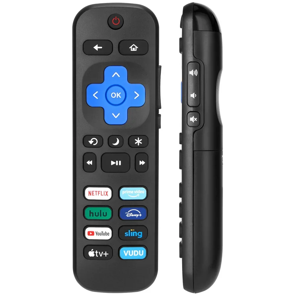 Replacement Remote Control for Roku TV with 8 Buttons for TCL Hisense Onn Philips Sharp Roku Smart TVs(Not for Stick and Box)