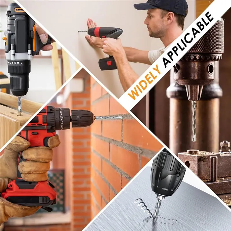 PHFU-Drywall Router Bits 10Pcs Set 3/16" Guidepoint Cutting M2 Speed Steel Spiral Saw And Cutout Tool Power Tools