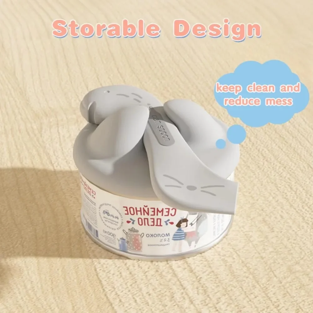Pet Accessories Multifunctional Pet Dog Spoon Can Opener Wet Food Mixing Spoon Silicone Cat Can Sealing Cover Food Storage view 6