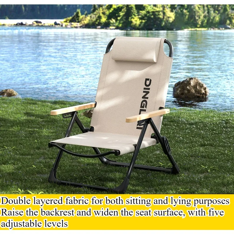 

Outdoor Folding Chair Portable High Back Seal Chair Camping Chair Kermit Reclining Chair Fishing Stool Beach Chair Lunch Break