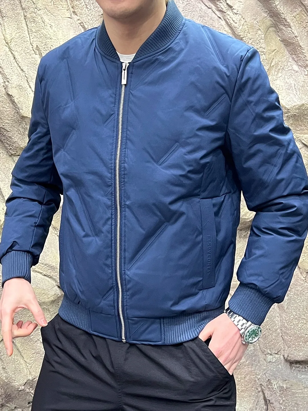 

Line Waterproof White Du down Jaet Men's Women's Outdoor Winter Coat Warm Thiened Zipper Closure Regular Fit