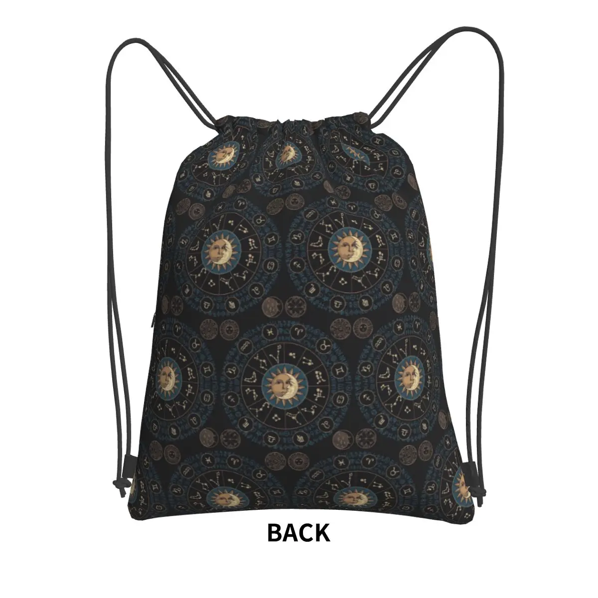 Horoscope Wheel With Zodiac Signs Backpacks Multi-function Drawstring Bags Sundries Bag Book Bags for Travel Students