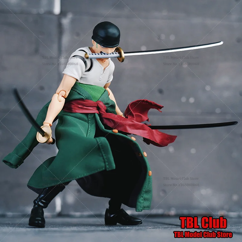 1/12 Scale Male Clothes One Piece Roronoa Zoro Bounty Hunter Japanese Anime For SHF 6-inch Action Figure Soldier Scene Props