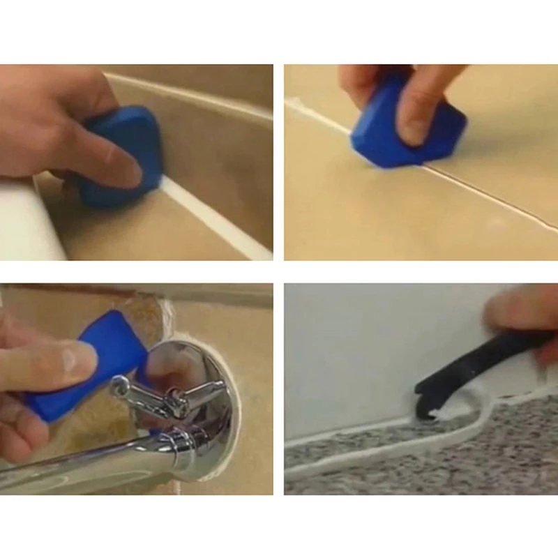 4-teiliges Fugendichtmittel-Werkzeugset aus Silikonmörtel, Entferner, Schaber, Applikator-Sets