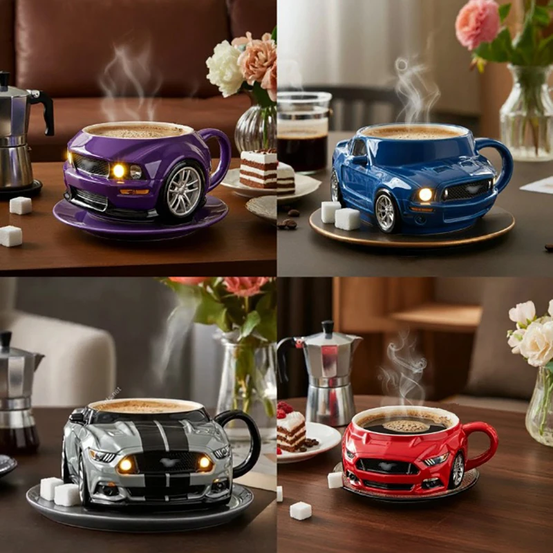 Creative Car Shaped Coffee Mug Stainless Steel Handmade Novelty Water Cup Household Office Coffee Cups Gifts for Car Enthusiasts - view 6