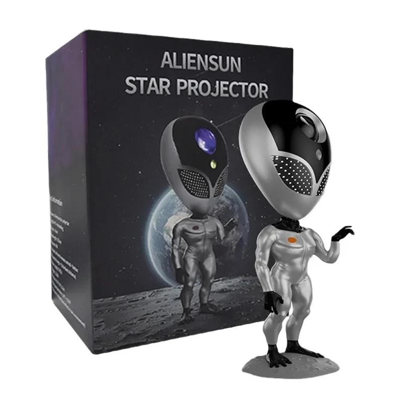 LED Alien Voice Interactive Sky  Galaxy Projector Light Atmosphere Night Lamp Bedroom Gaming Room Desktop Decoration Kids Gifts