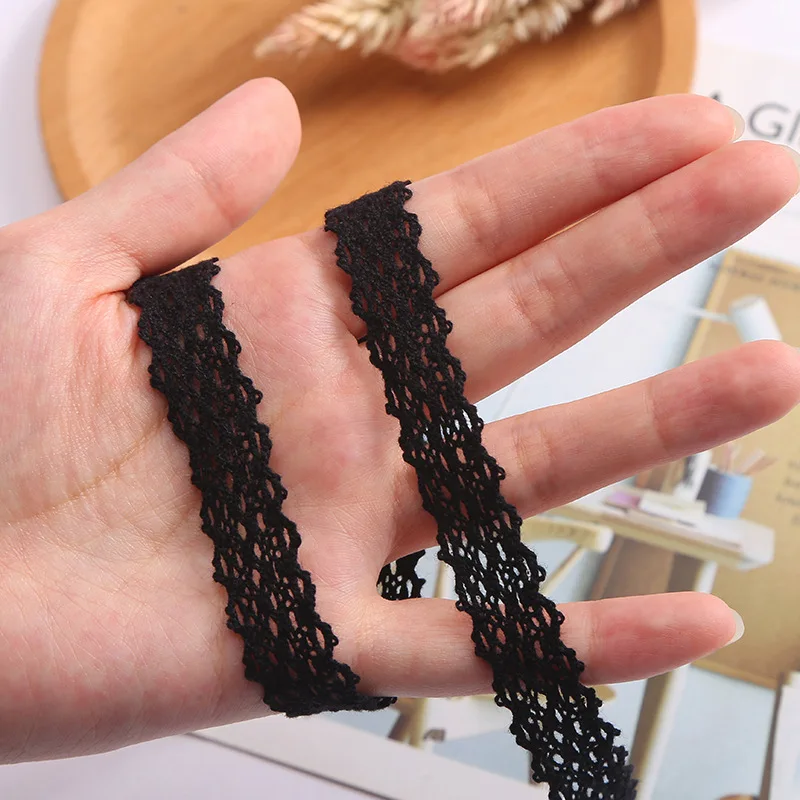 Black Lace Lace Woven Double Wavy Hollowed Out Lace DIY Home Textile Sofa Accessories