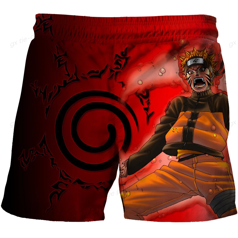 

Summer Hawaiian Naruto 3D Shorts Boy Breathable Printed Anime Boys Beach New Summer Surfing Swimming Short Pants Kids Shorts
