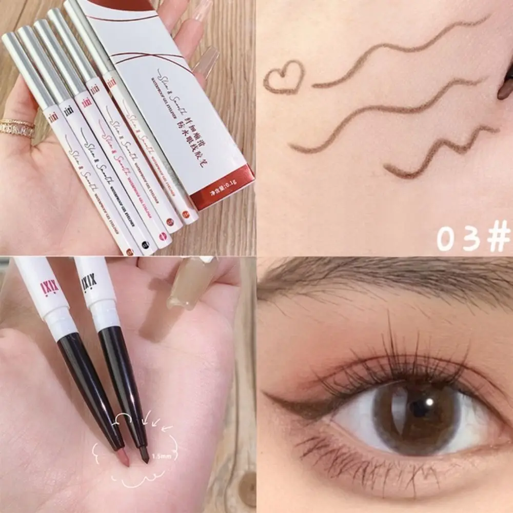 Matita Gel per Eyeliner a lunga durata penna per Eyeliner ad asciugatura rapida impermeabile coreana penna per Eyeliner di colore rosso opaco matita per baco da seta sdraiata