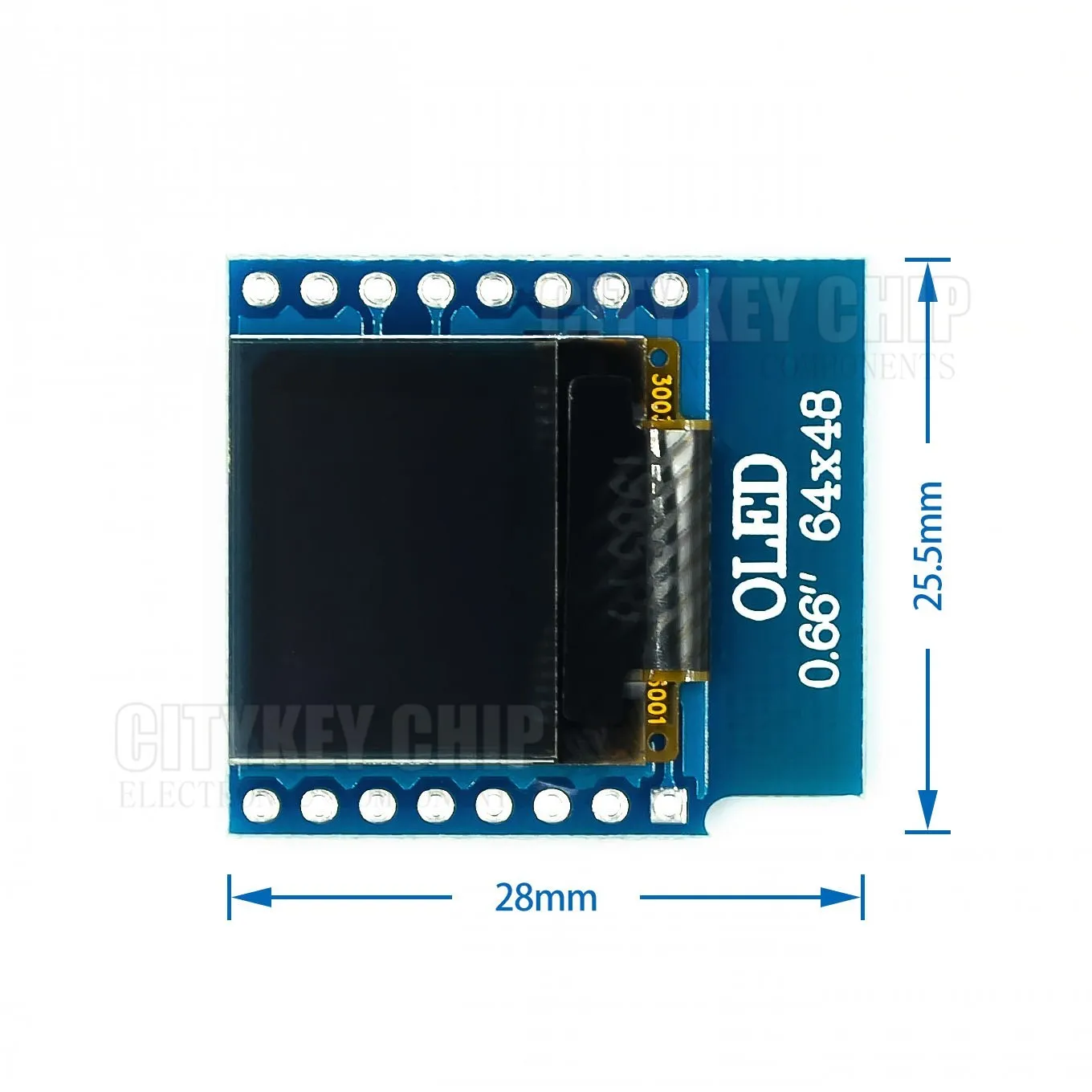 Módulo de exibição OLED de 0,66 polegadas para WEMOS D1 MINI ESP32 Módulo Arduino AVR STM32 64x48 Tela LCD de 0,66 "IIC I2C OLED