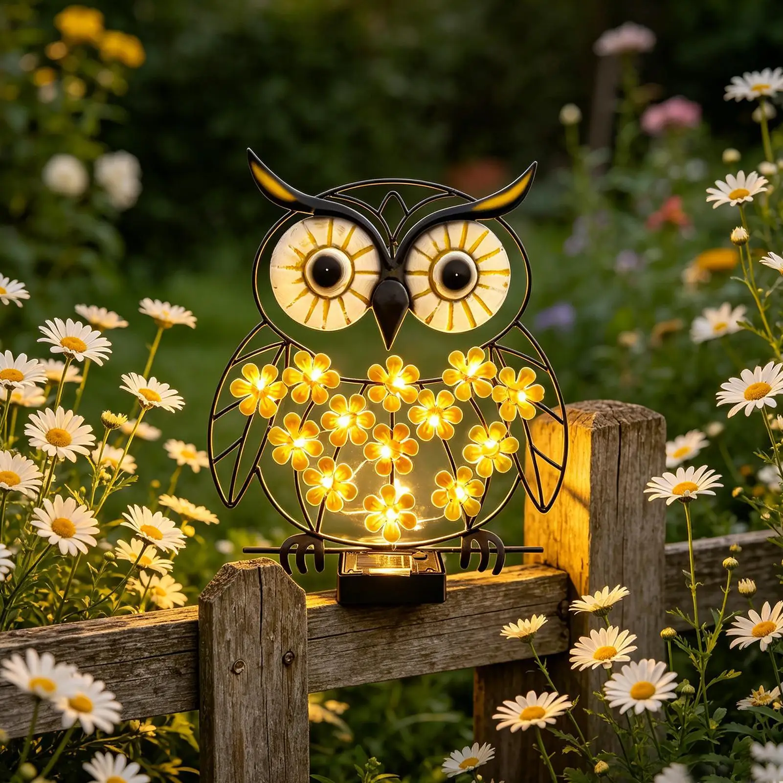 Owl Solar Wall Lights Outdoor Metal Weatherproof Garden Decor Auto ON Off LED Lamp for Yard Fence Patio Pathway Balcony image 3