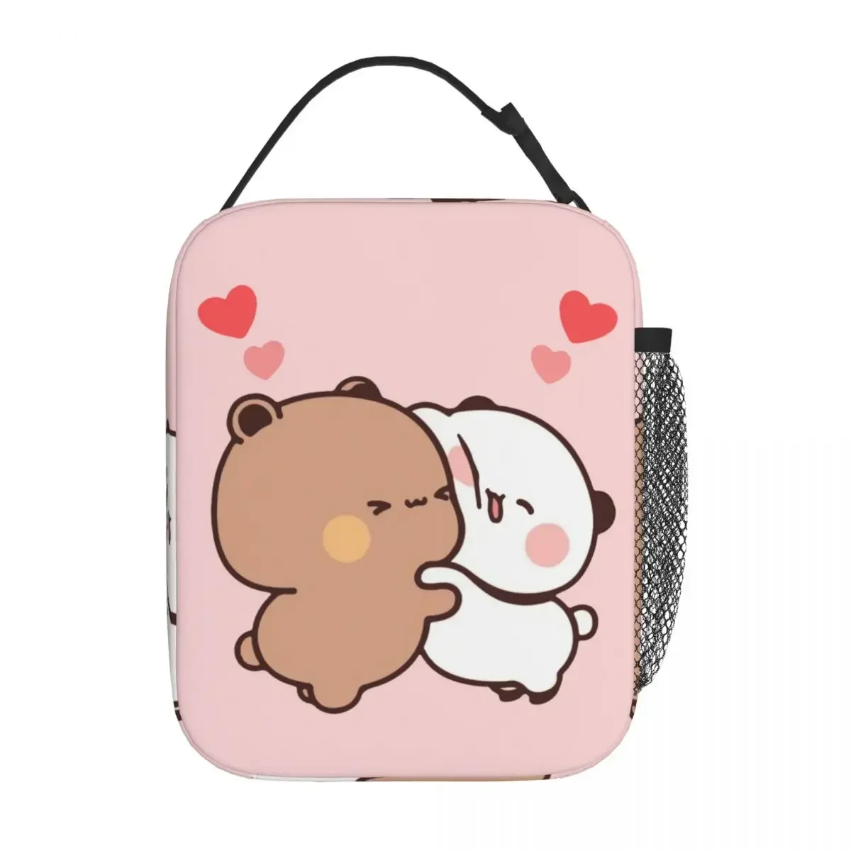 Panda Brownie Bear Couple Thermal Insulated Lunch Bag for Office Mochi Cat Portable Food Bag Container Thermal Cooler Lunch Box