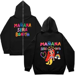 Karol G-Zip-up Hooded Sweatshirts, Manana Sera, Bonito, Harajuku, Casual, Unisex, Hip Hop Streetwear, Melanie Y2K Coat