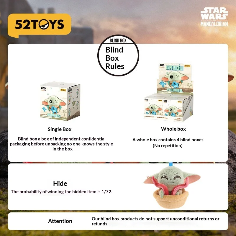 52TOYS Star Wars The Mandalorian Grogu Plush Blind Box Yoda Figure Trendy Toy Bag Pendant Gifts For Fans Adult Collectors view 6