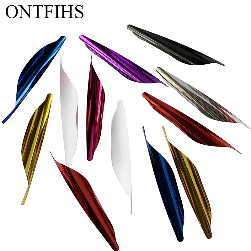 50 Pcs/Lot ONTFIHS New Archery Spin Vanes Spiral Feather Right Wing DIY Arrow Archery With Tape Arrow Accessories