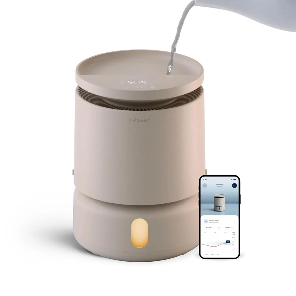 

Room Humidifier - DreamWell - 48Hr Top-Fill Mist-Free InvisibleMist Technology Aroma Stone for Essential Oils